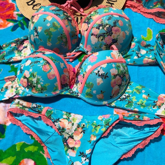 NWOT three pieces beach bunny bikini 👙 Bahama mama XL/L set or M/L and shorts S - Picture 15 of 16